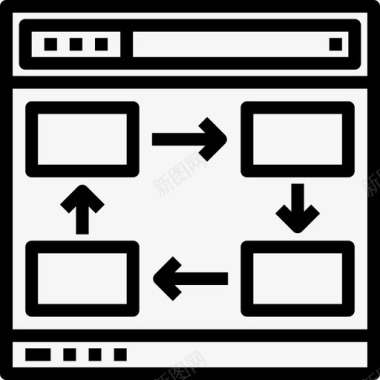 浏览器图标进程网站浏览器线性图标图标