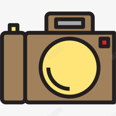 数码相机相机9线性彩色图标图标