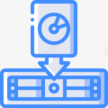 分发服务器服务器网络和数据库11蓝色图标图标