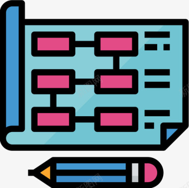 未来规划规划web开发27线性颜色图标图标