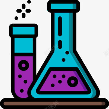 IP66烧瓶科学66线性颜色图标图标