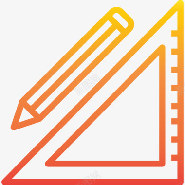 三角关系三角形教育151梯度图标图标