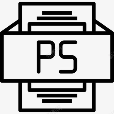 PS文件类型3线性图标图标