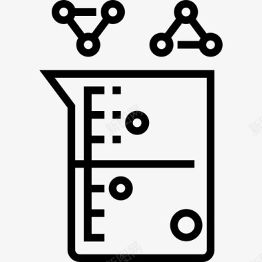 烧杯烧杯化学11线性图标图标