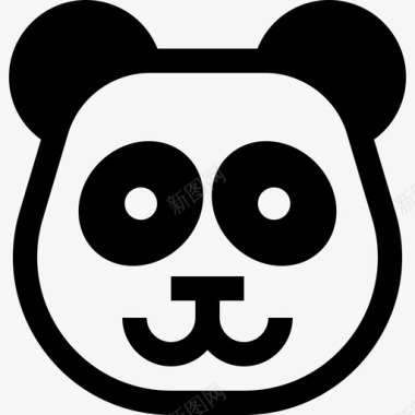 熊猫农历新年10填充图标图标
