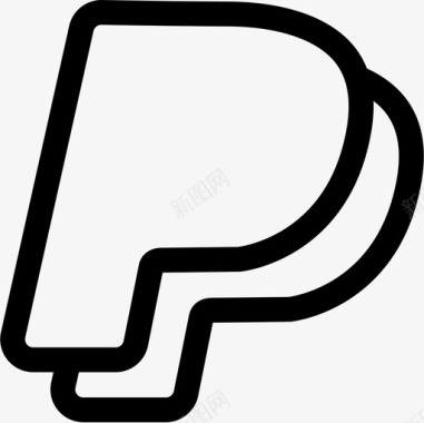 PaypalPaypal社交网络12线性图标图标