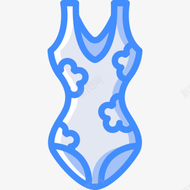 泳装夏装蓝色图标图标
