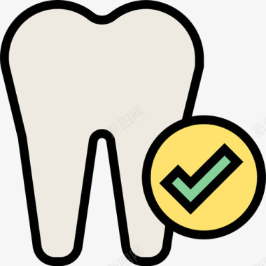 小牙齿牙齿保健7线颜色图标图标