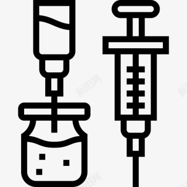 药学疫苗药学24线性图标图标