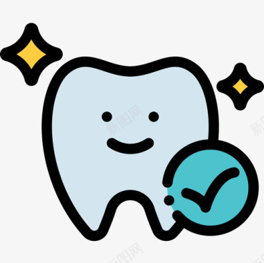 牙齿美白牙膏牙齿美白牙医19线性颜色图标图标
