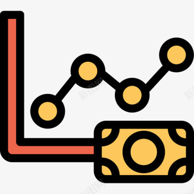 橙色梨子分析分析和图表线颜色橙色图标图标