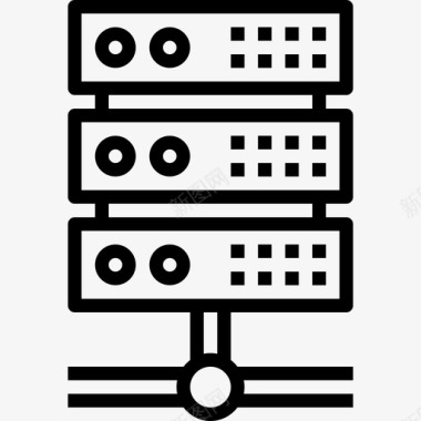 百度云服务器服务器云技术11线性图标图标