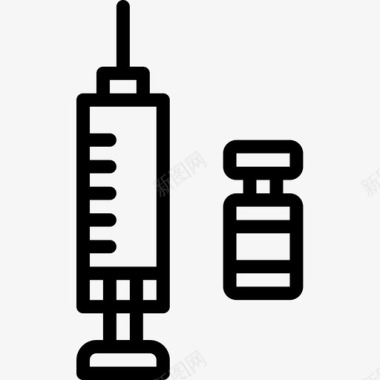 大学课堂注射器大学6线性图标图标