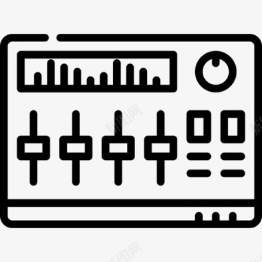 迷笛音乐节混音器音乐节24线性图标图标
