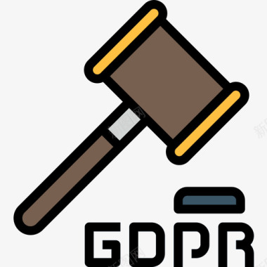 锤子锤子gdpr12线性颜色图标图标