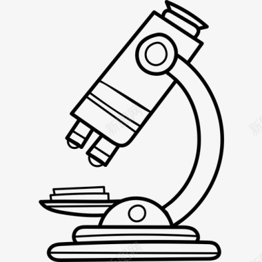 显微镜返校57黑色图标图标