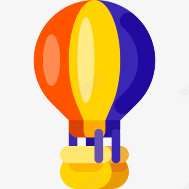 热气球热气球旅行118扁平图标图标
