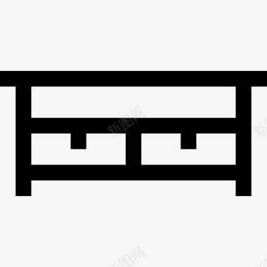 素材17咖啡桌家具17线性图标图标