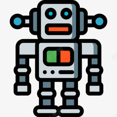 整蛊玩具机器人玩具27线性颜色图标图标