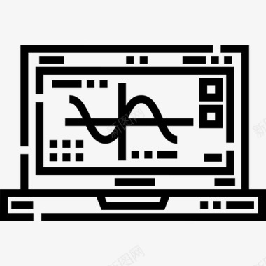 电脑笔记本图笔记本电脑工程16线性图标图标