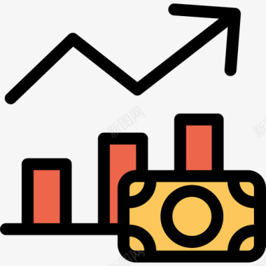 橙色梨子分析分析和图表线颜色橙色图标图标