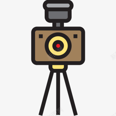 数码相机相机9线性彩色图标图标