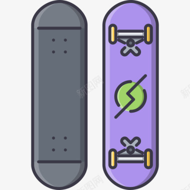 运动装备滑板运动装备5彩色图标图标