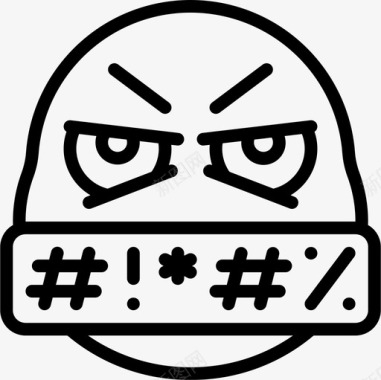 表情符号愤怒表情符号27直系图标图标