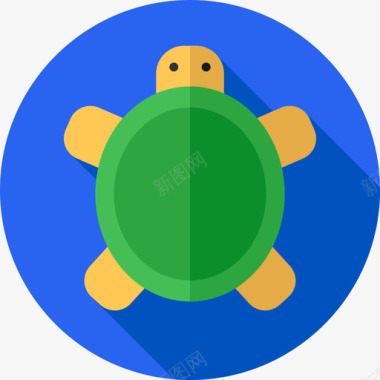 自然海龟自然30扁平图标图标