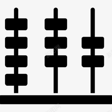 算盘珠算盘教育和学校2扎实图标图标