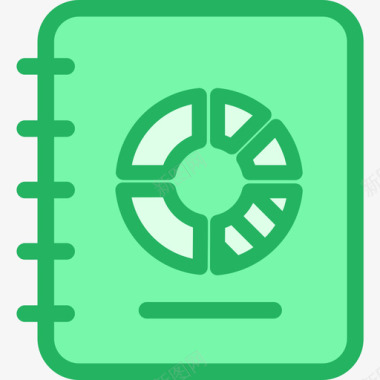笔记本分析8线绿色图标图标