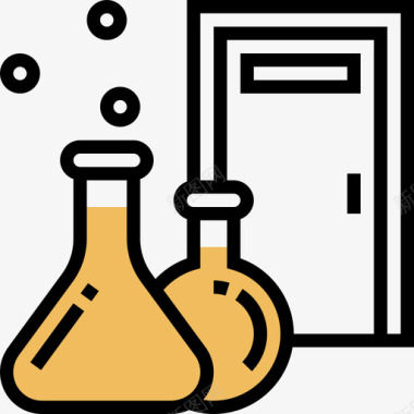 实验室实验实验室生化6黄影图标图标