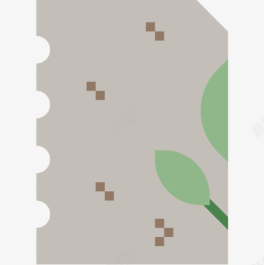 纸张生态130扁平图标图标