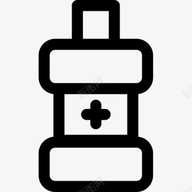 漱口水药物16线性图标图标