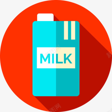 牛奶早晨常规淡牛奶图标图标