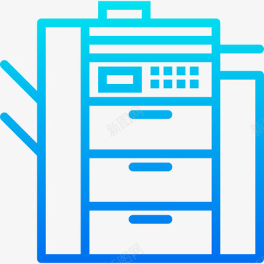 渐变水纹复印机设备8渐变图标图标