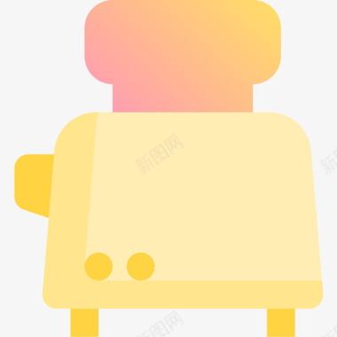 烤面包机烹饪55黄色图标图标
