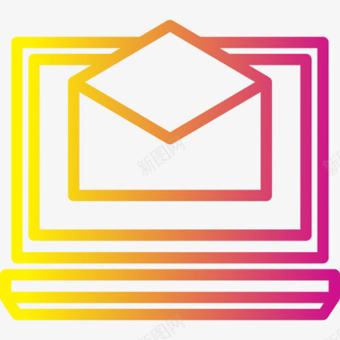 电子邮件电子邮件通讯107梯度图标图标