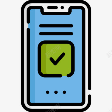 短信手机icon智能手机政治2线性颜色图标图标