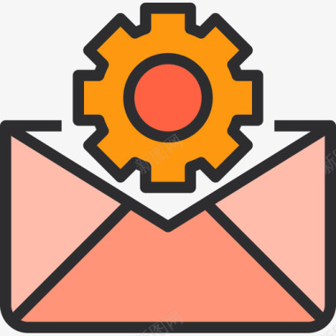 邮件标志电子邮件搜索引擎优化4线性颜色图标图标