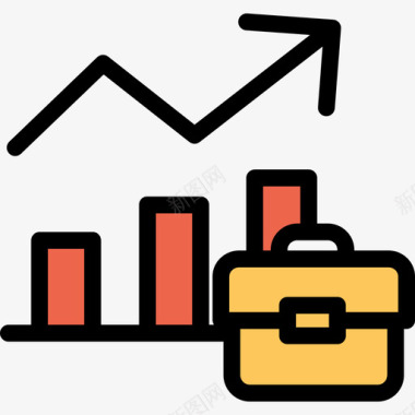 条形矢量条形图分析和图表线颜色橙色图标图标