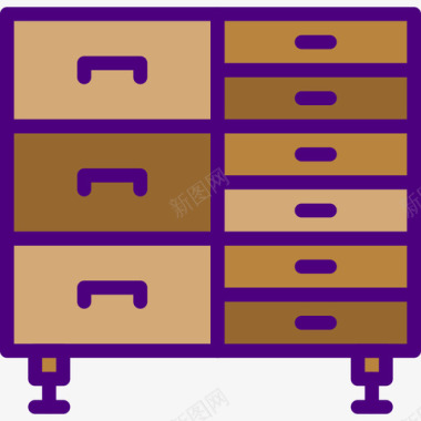 衣柜家具家居线条色彩图标图标