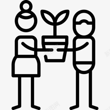 传递希望希望人际关系和情感直系图标图标