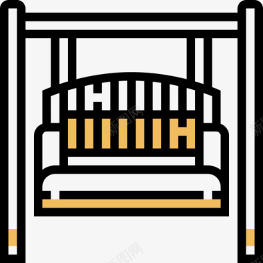 木椅家具72黄影图标图标