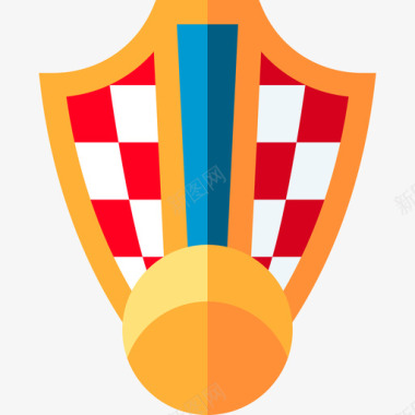 双色足球图标克罗地亚足球比赛平局图标图标