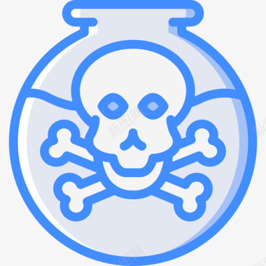 化学武器战争蓝色图标图标