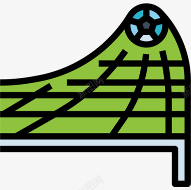 球门守门员球门足球25线颜色图标图标