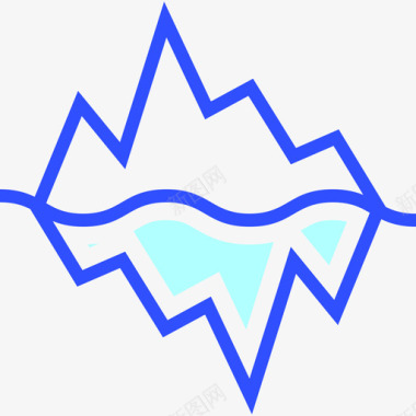 冰山冬季29线性颜色图标图标