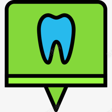 牙科Chat牙科6线性颜色图标图标