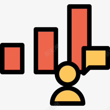 条形图分析和图表线颜色橙色图标图标